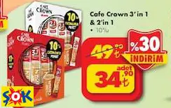 CAFE CROWN 3'İN 1 & 2 'İN 1 10'LU CAFE CROWN 3'İN 1 & 2 'İN 1 10'LU